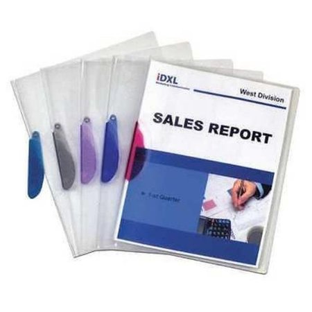 C-LINE PRODUCTS C-Line 32800BNDL12EA Report Cover with Swing Clip; Clear WithAssorted Color Clips 32800BNDL12EA